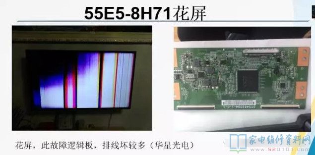 創(chuàng)維液晶常見屏故障實拍圖片對照判斷及維修方法