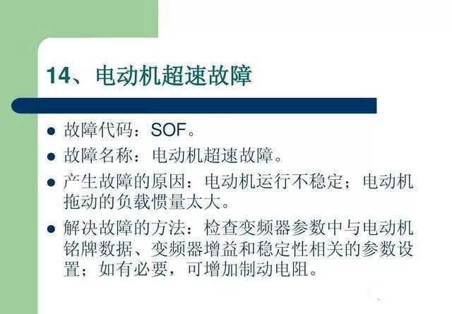 20個(gè)變頻器故障代碼，變頻器故障排查照著做就可以了，值得收藏！